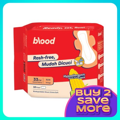 BLOOD Mudah Dicuci Slim Corn Pad Heavy Wings 33cm 10s