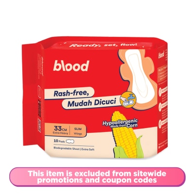 BLOOD - Mudah Dicuci Slim Corn Pad Heavy Wings 33cm 10s