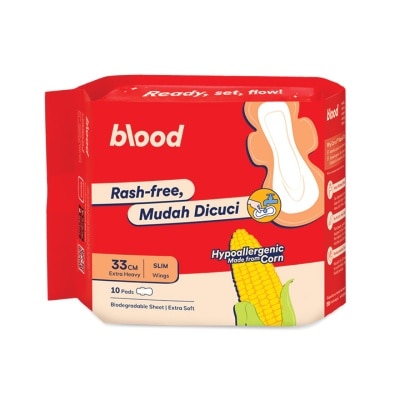 BLOOD Mudah Dicuci Slim Corn Pad Heavy Wings 33cm 10s