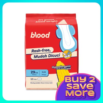 BLOOD Mudah Dicuci Slim Corn Pad Heavy Wings 29cm 12s