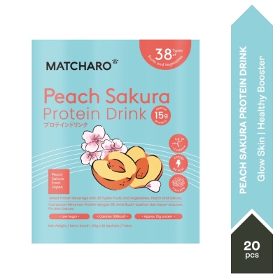 MATCHARO - Peach Sakura Protein Drink 20gX10s