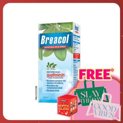 BREACOL Adult Syrup (Guaifenesin extract) 100mg 60ml