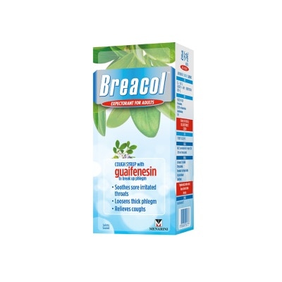 BREACOL Adult Syrup (Guaifenesin extract) 100mg 120ml