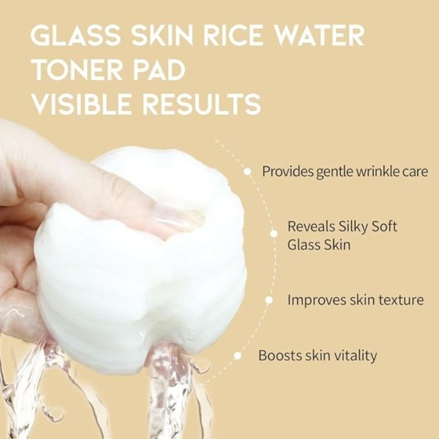 Glass Skin Rice Water Toner Pad 70s