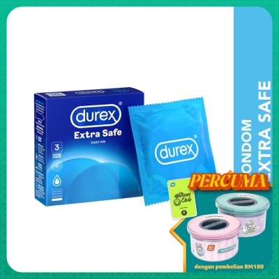 DUREX Condom Extra Safe Easy-On 3s
