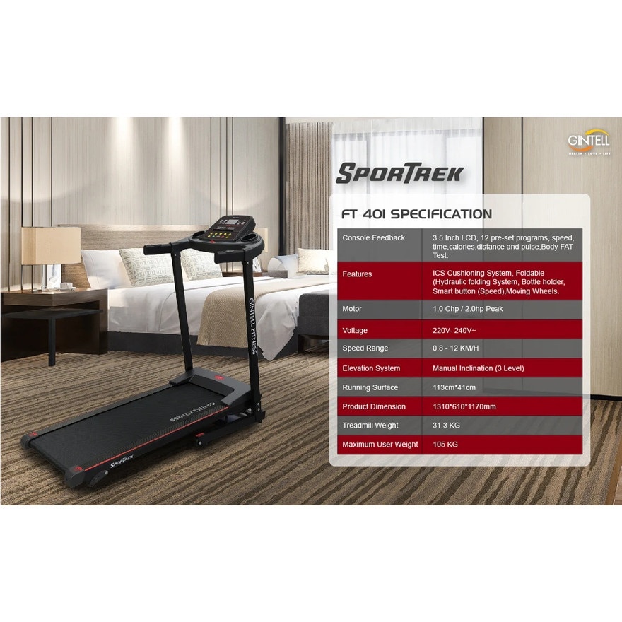 SporTrek Motorized Treadmill FT401