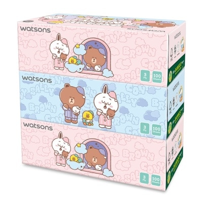 WATSONS - Line Friends Velvet Facial Tissue (Box) 3ply X 100s