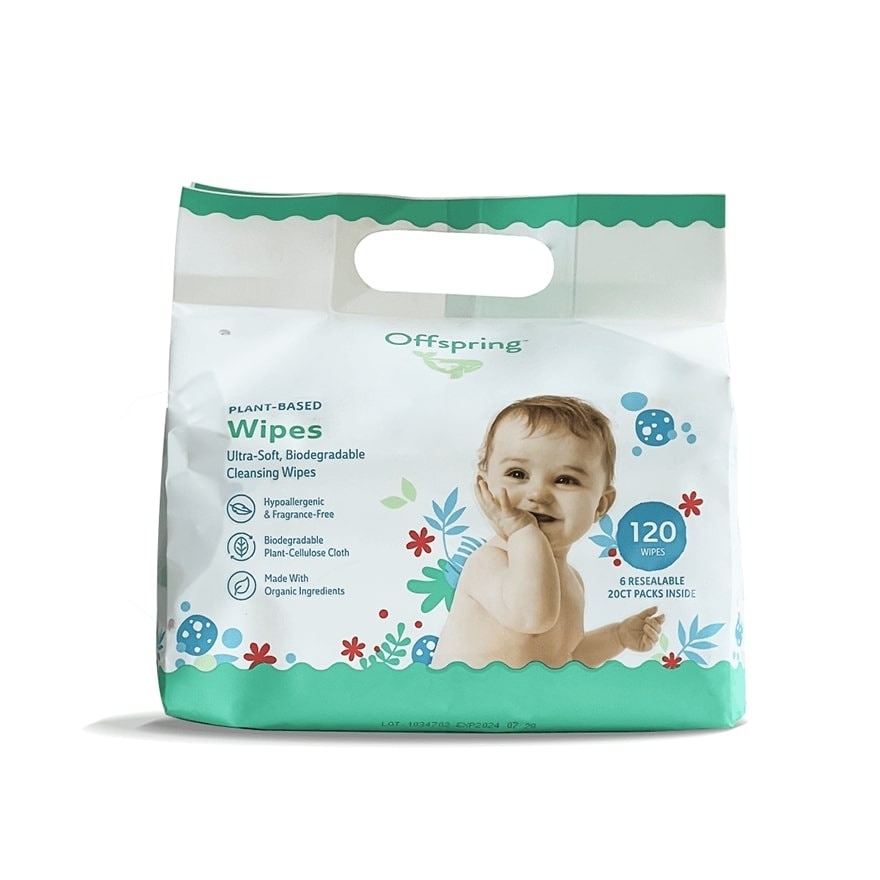 Plant Based Wipes 20S X 6 Packs Bundle