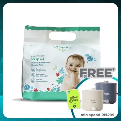 OFFSPRING Plant Based Wipes 20S X 6 Packs Bundle