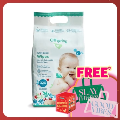 OFFSPRING Plant Based Wipes 80S X 4 Packs Bundle