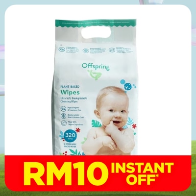 OFFSPRING Plant Based Wipes 80S X 4 Packs Bundle