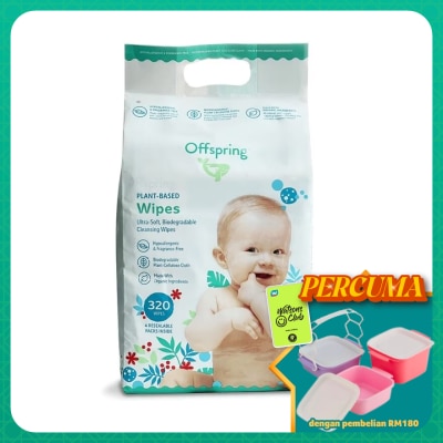 OFFSPRING - Plant Based Wipes 80S X 4 Packs Bundle