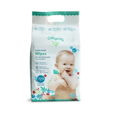 OFFSPRING Plant Based Wipes 80S X 4 Packs Bundle
