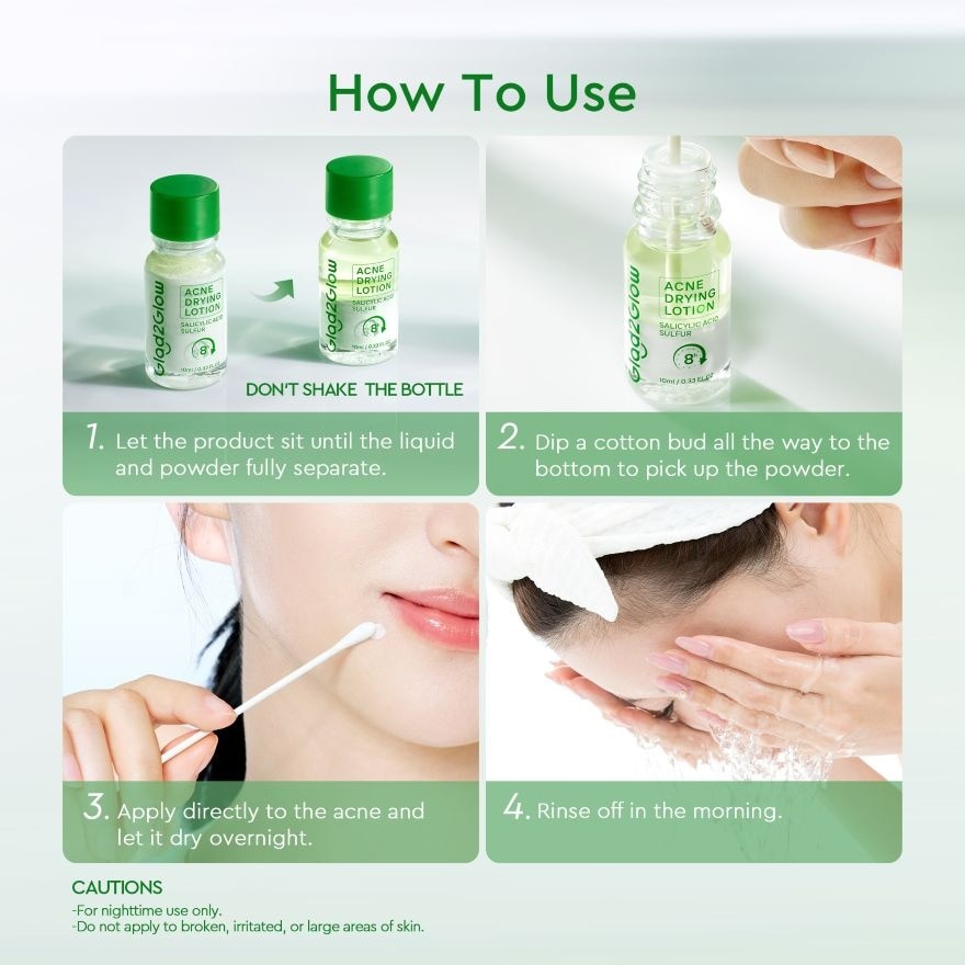 Acne Drying Lotion 10ml + Cotton Swab 20pcs