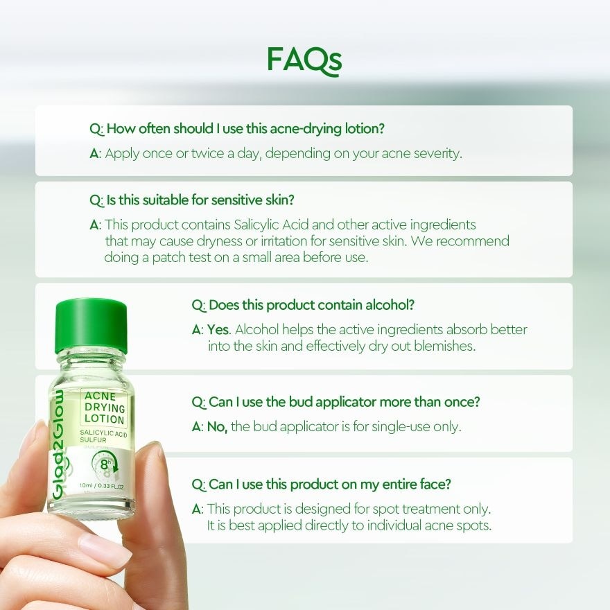 Acne Drying Lotion 10ml + Cotton Swab 20pcs