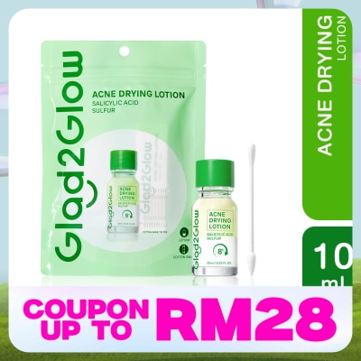 GLAD2GLOW Acne Drying Lotion 10ml + Cotton Swab 20pcs