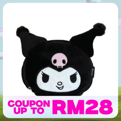 SANRIO COSMETICS Kuromi Cuddly Plush Makeup Pouch