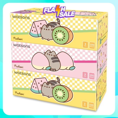WATSONS Pusheen Velvet Box Facial Tissue 3ply x 100sheets x 3s image