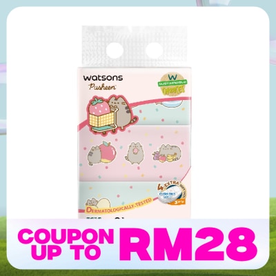 WATSONS Pusheen Velvet Travel Facial Tissue XS Size 3ply x 100sheets x 3s