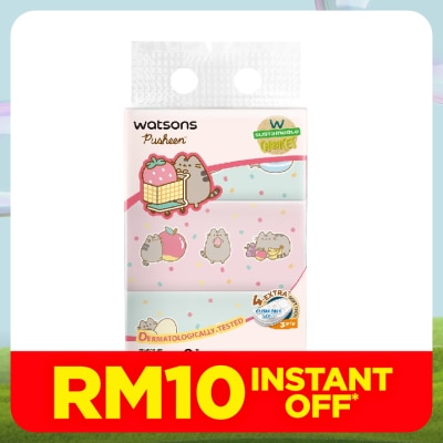 WATSONS Pusheen Velvet Travel Facial Tissue XS Size 3ply x 100sheets x 3s
