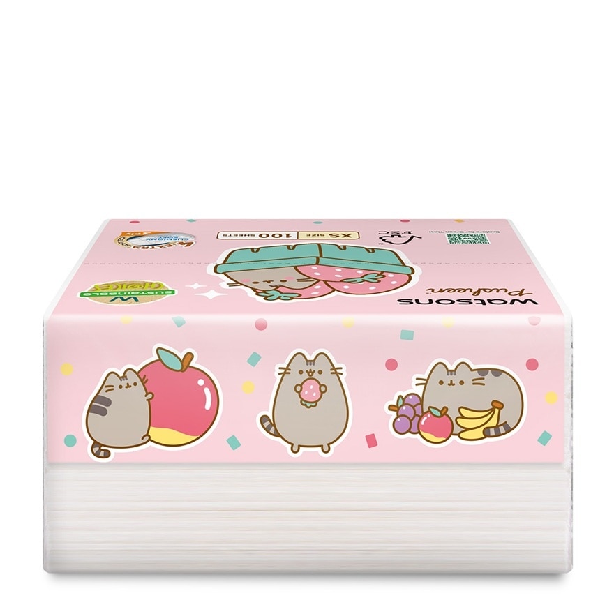 Pusheen Velvet Travel Facial Tissue XS Size 3ply x 100sheets x 3s