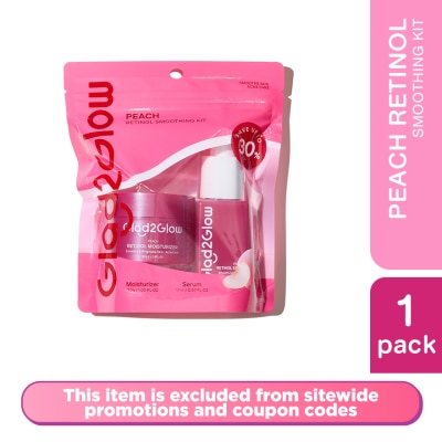 GLAD2GLOW Peach Retinol Smoothing Kit (Serum 17ml + Moisturizer 30g)