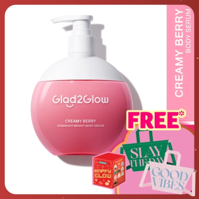 GLAD2GLOW Creamy Berry Overnight Bright Body Serum 300ml