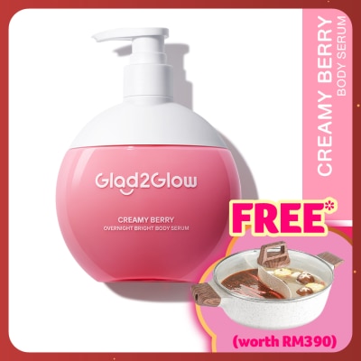 GLAD2GLOW Creamy Berry Overnight Bright Body Serum 300ml