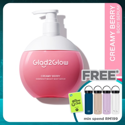 GLAD2GLOW Creamy Berry Overnight Bright Body Serum 300ml