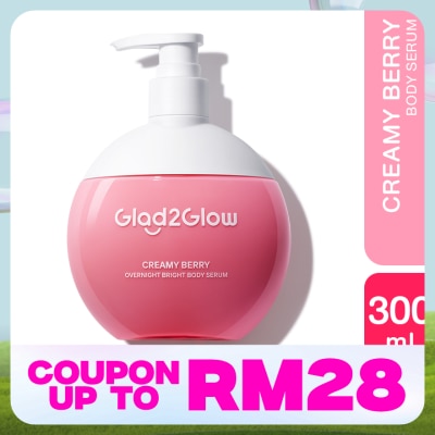 GLAD2GLOW Creamy Berry Overnight Bright Body Serum 300ml