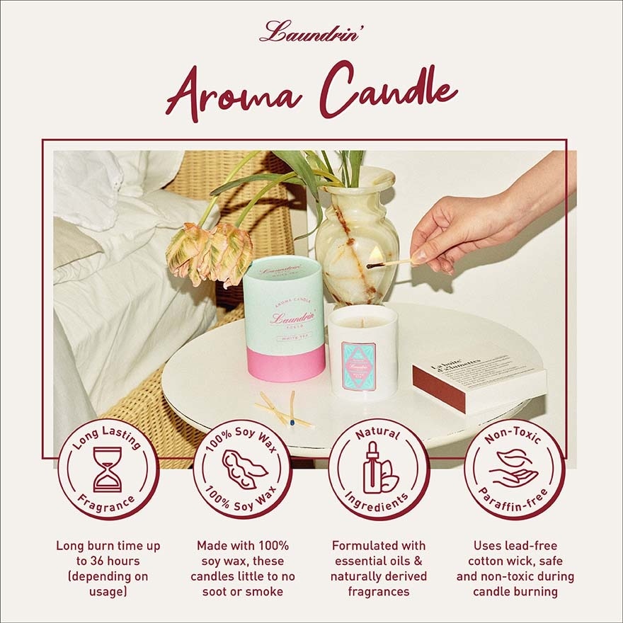 Aroma Candle White Tea 180g