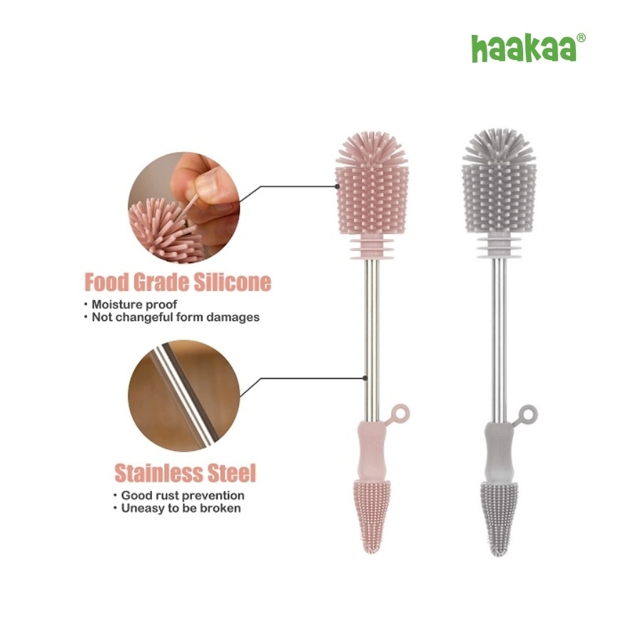 Double-ended Silicone Cleaning Brush Suva Grey