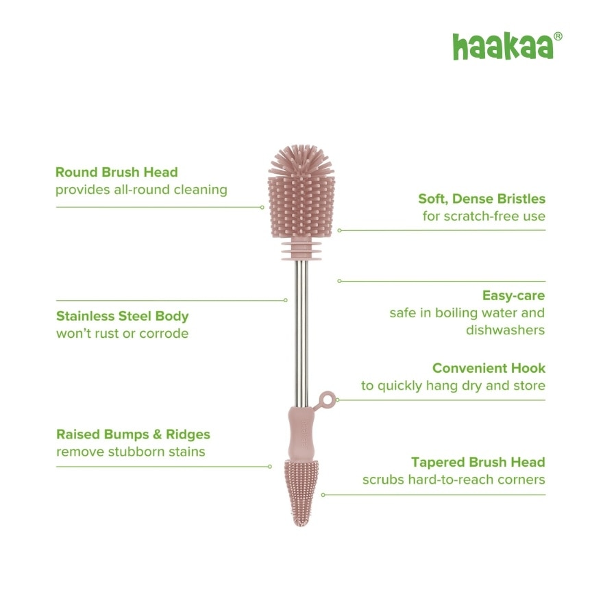Double ended Silicone Cleaning Brush Blush