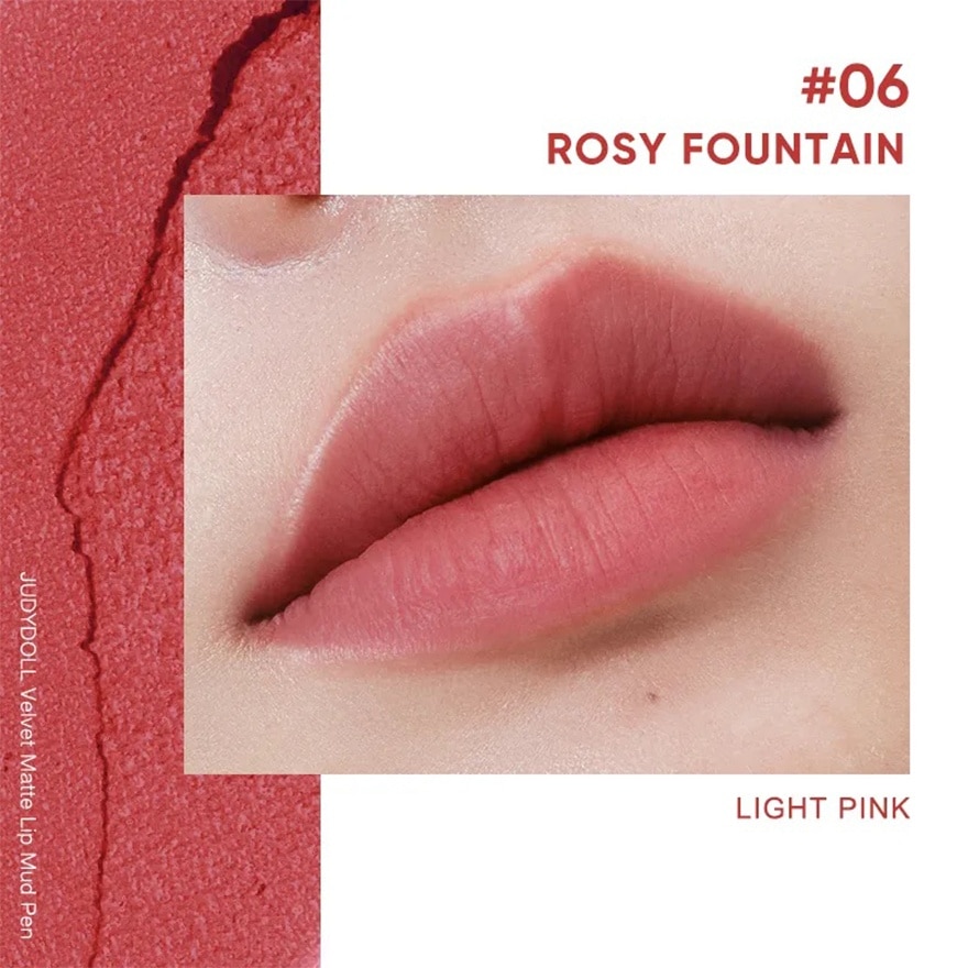 Velvet Matte Lip Mud Pen 06 Rose Red