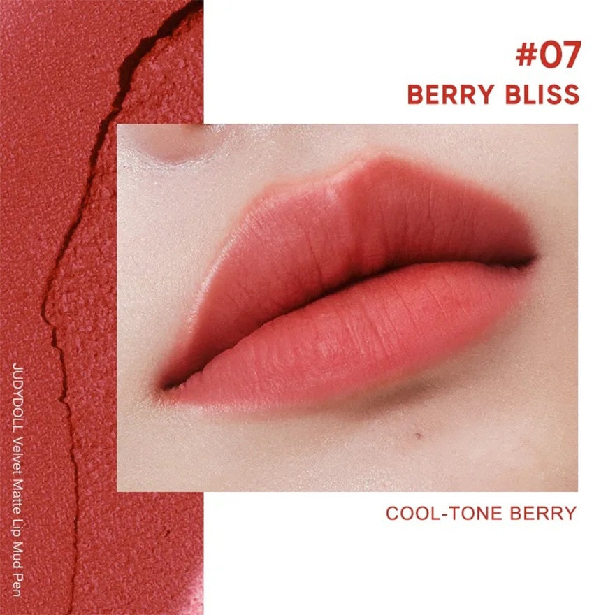 Velvet Matte Lip Mud Pen 07 Cherry Red