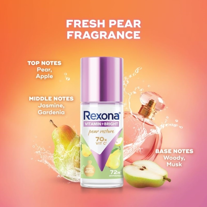 Vitamin Bright Pear Restore Roll On Deo 2x45ml