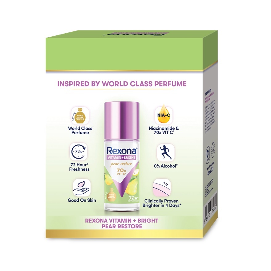 Vitamin Bright Pear Restore Roll On Deo 2x45ml image