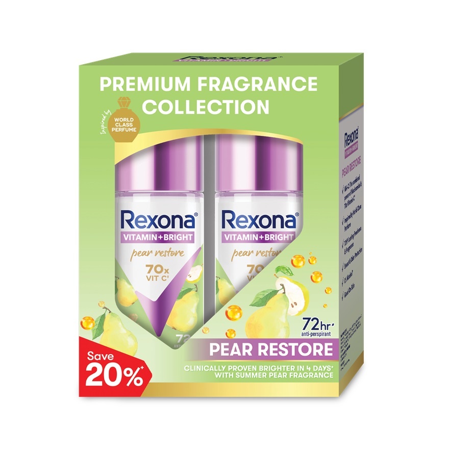Vitamin Bright Pear Restore Roll On Deo 2x45ml image