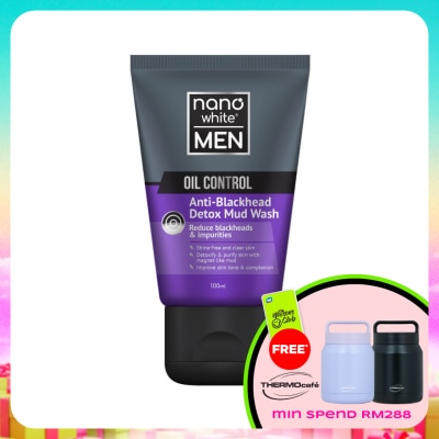 NANO WHITE MEN - Oil Control Anti-Blackhead Detox Mud Wash 100ml