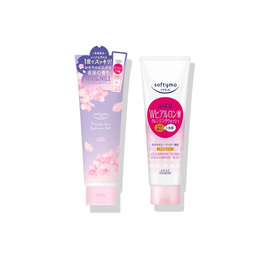 Softymo Cleansing Foam Hyaluronic Acid 190g Sakura At Night