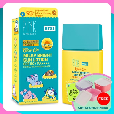 PINK BY PURE BEAUTY Glow On Milky Bright Sun Lotion SPF50+ PA++++ 25ml
