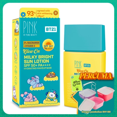 PINK BY PURE BEAUTY - Glow On Milky Bright Sun Lotion SPF50+ PA++++ 25ml