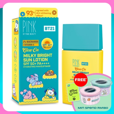 PINK BY PURE BEAUTY Glow On Milky Bright Sun Lotion SPF50+ PA++++ 25ml