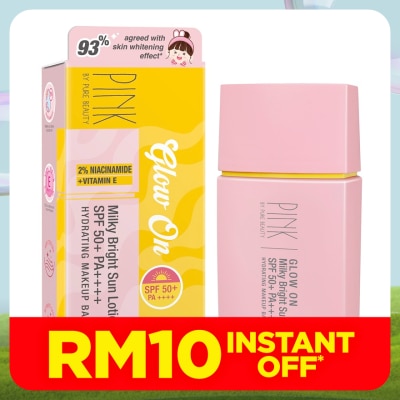 PINK BY PURE BEAUTY Glow On Milky Bright Sun Lotion SPF50+ PA++++ 25ml