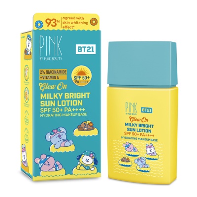 PINK BY PURE BEAUTY - Glow On Milky Bright Sun Lotion SPF50+ PA++++ 25ml image