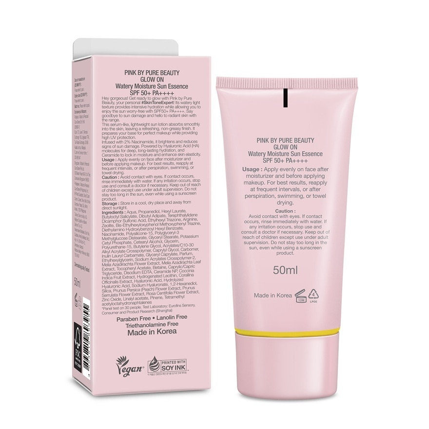 Glow On Watery Moisture Sun Essence SPF50+ PA++++ 50ml