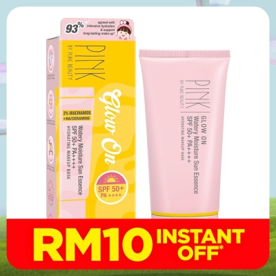 PINK BY PURE BEAUTY Glow On Watery Moisture Sun Essence SPF50+ PA++++ 50ml