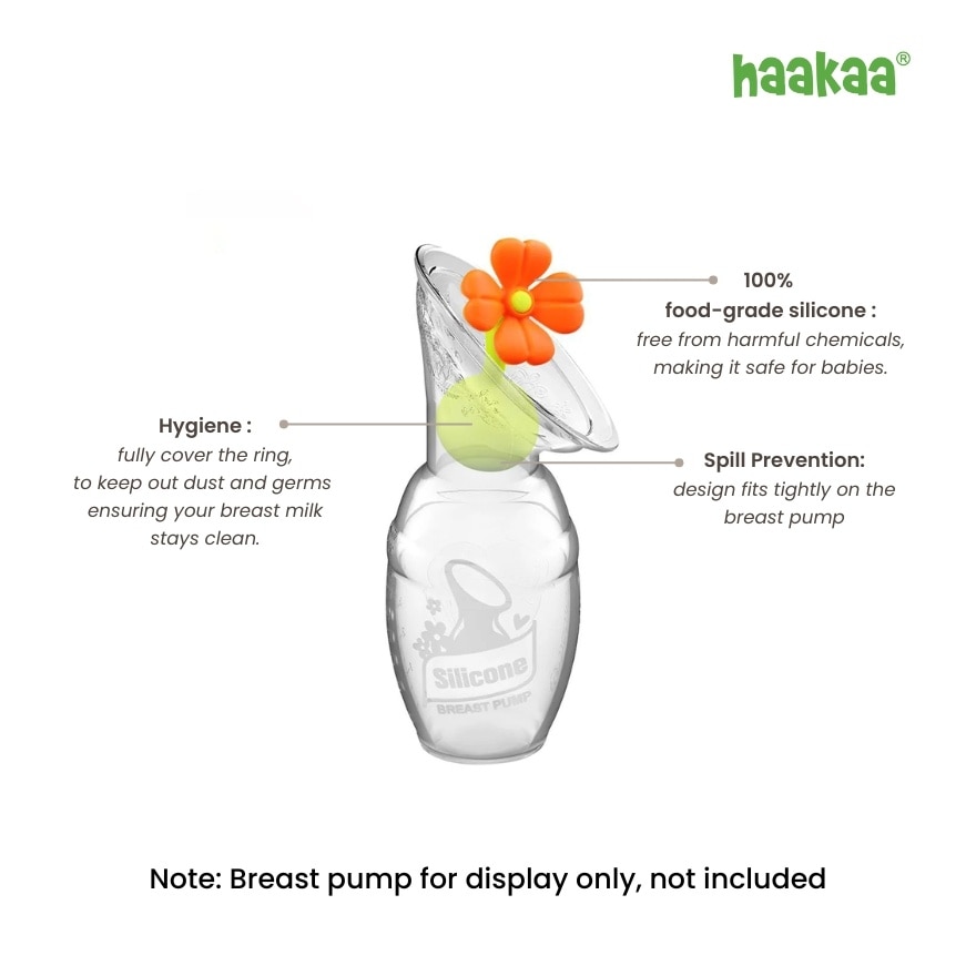 Breastpump Orange Flower Stopper 1 pc