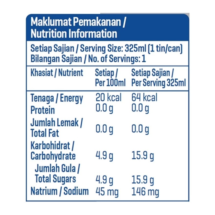 Original Carbonated Isotonic Electrolyte Drink 6x325ml