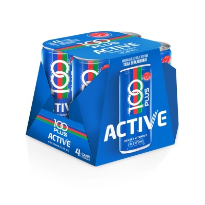 100PLUS - Active Non-Carbonated Isotonic Electrolyte Drink 4x300ml